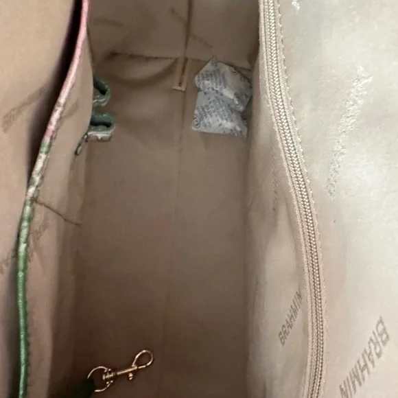 Brahmin Duxbury Medium Satchel Apple Blush Melbourne Leather 2 way cross body - Picture 8 of 10